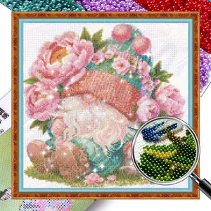 Partial Embroidery Bead 40x40cm Gnome 9CT DIY Cross Stitch Kit for Bedroom Home