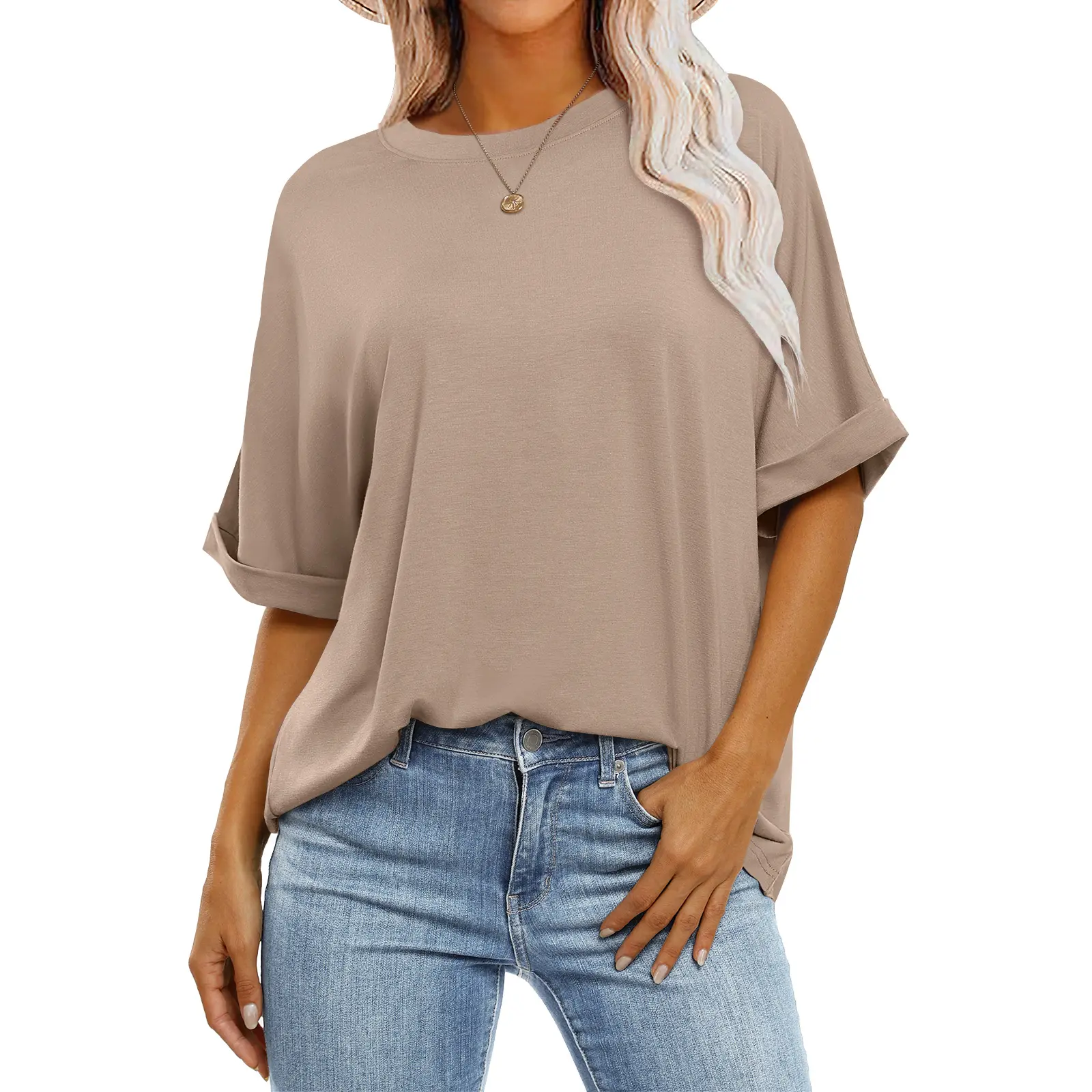 ANRABESS Women's Oversized T Shirts Short Sleeve Crewneck Summer Tops Casual Loose Basic Tee Shirts Trendy Womenswear Basic Tee ANRABESS Women's Oversized T Shirts Short Sleeve Crewneck Summer Tops Casual Loose Basic Tee Shirts Trendy Womenswear Basic Tee