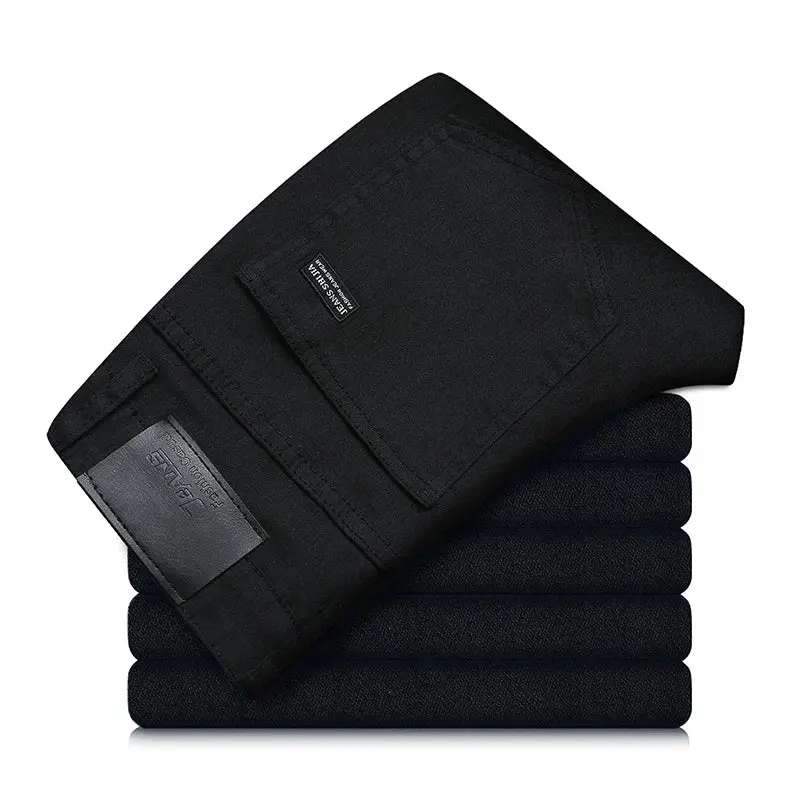 Men's pure black jeans