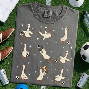 "Silly Goose" Funny Soccer Graphic T-Shirt - Comfort Colors® Soccer Team Tee - Humorous Soccer Gift for Boys and Men - Game Day Youth Sportswear