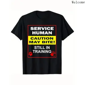 Summer Emotional Support Human Do Not Pet Service Dog Love Streetwear Casual Crewneck Tshirt