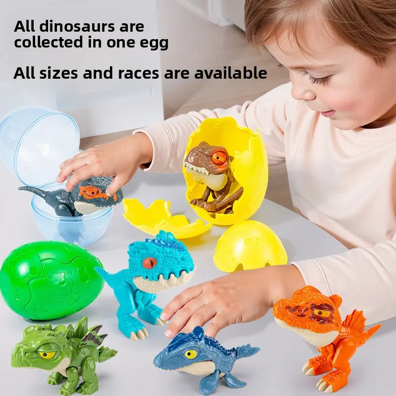 New Exploding Dinosaur Egg Cartoon Children's Finger-Biting Dinosaur Boys Girls Educational Building Block Egg