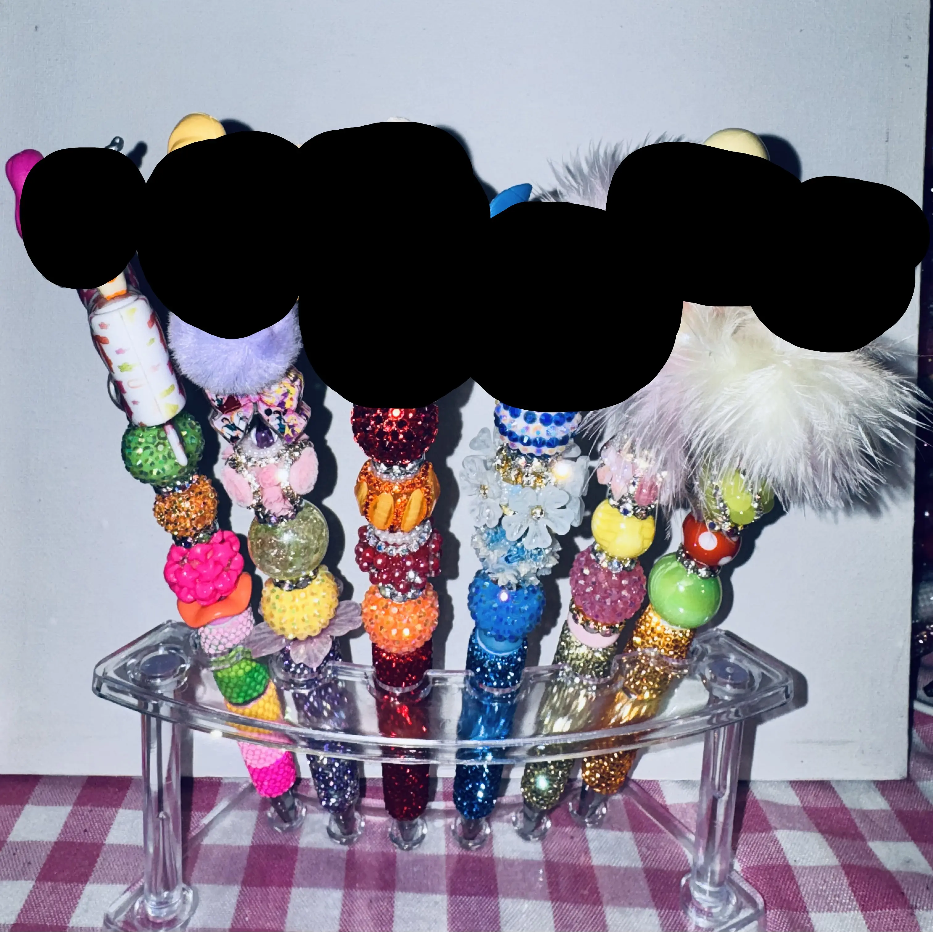 Extended Full Rhinestone Pen w/Toppers - Customizable Beaded Pens ($16 EACH)
