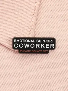 Emotional Support Coworker Do Not Pet Enamel Pin Funny Office Humorous Quote Metal Brooch Lapel Backpack Badge Fashion Jewelry Accessories Gift for Friends