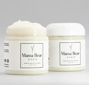 Mama Bear Oasis Nerve Lotion 4 oz 120 mL - Moisturizing Magnesium Chloride Formula with Pure Natural Ingredients, Gentle Fragrance-Free Body Lotion for Foot & Leg Comfort Care, All-Day Moisture Support for Neuropathy Relief