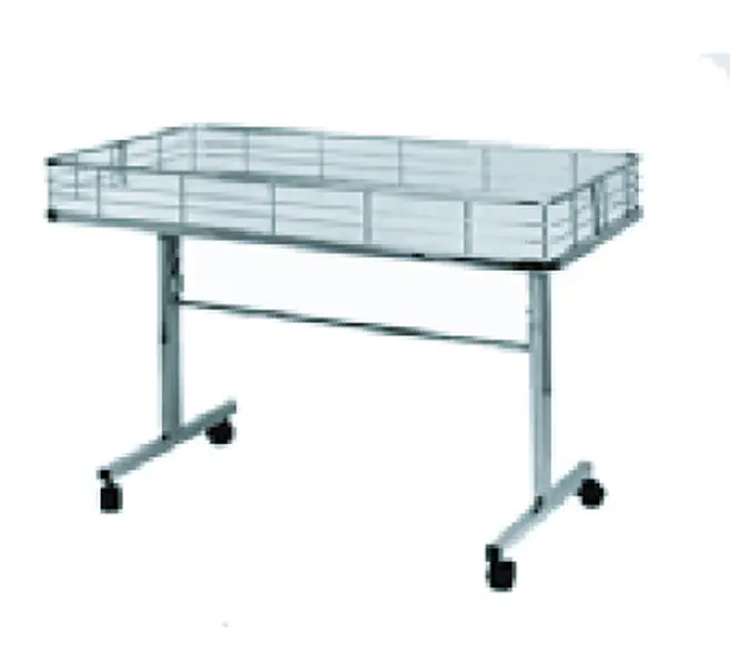 DT48-WTE 48 in. Folding Dump Table with Casters, Outdoor Furniture Table for Party Use, Mobile Design with Wheel