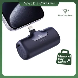 iWALK LinkPod 5 Portable Charger Power Bank, 5500mAh (5000-10000mAh) 20W PD Fast Charging Mobile Powerbank with LED Display, 3 Charging Modes for iPhones (14/13/12/11/X/8/7 Mini) & Smartphone Digital Devices, USB Electronic Accessories for Outdoor Fun