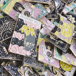 Random Assortment of Tarot Pins Sets of 3 5 and 7 with Random Tarot Card Designs for Collectors and Enthusiasts