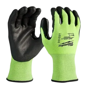 Milwaukee 48-73-8931B High Vis Cut Level 3 Dipped Gloves - M (12 Pack)