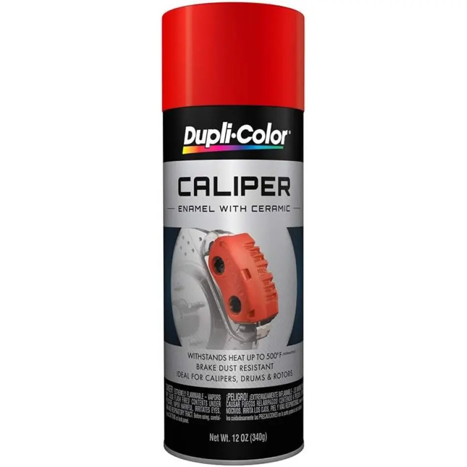 BCP100 Brake Caliper Paint Spray Coating Agent - Red, 12 oz Aerosol Can, Dry Fast, Durable Heavy-Duty Protection, High Gloss Long-Lasting Finish, Dust-Resistant, Auto Paint Sprayer Compatible for Automotive Use