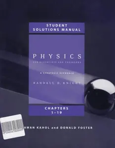 USED Book - Student Solutions Manual (Chs. 1-19) for Physics for Scientists and Engineers: A Strategic Approach by Randall D. Knight (Paperback) - english