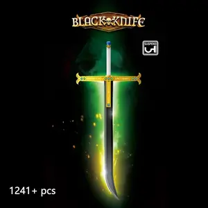 1241 Pieces Blade Theme Building Blocks Set, Handmade DIY Sword Model, Adult Kids Universal Home Desktop Decoration Gift
