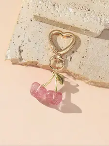 Cute Cherry Design Keychain, Fashionable Keychain for Women & Girls, Trendy All-match & Exquisite Keychain for Birthday Gift