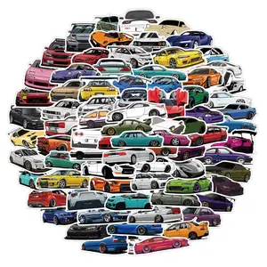 100pc Sports Car Sticker Pack for Book Phone Laptop Water Bottle Waterproof & Colorful Durable Stickers for Girls Kids Teens Adults