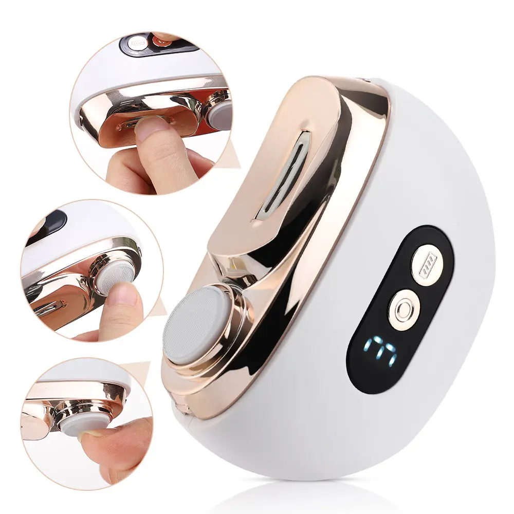 2-in-1 Multi-functional Lithium Battery Electric Nail Trimmer - 3-Speed Control, LED Light, Automatic Polishing, Travel Size, Low Noise Nail Art Tool with 1*Nail Clipper for Seniors & Adults, Clippers