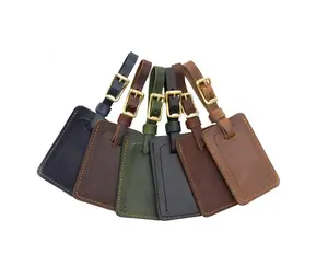Full Grain Leather Luggage Tags