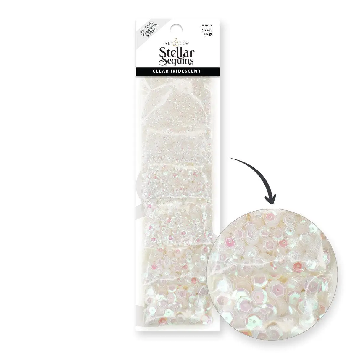 Clear Iridescent Stellar Sequins