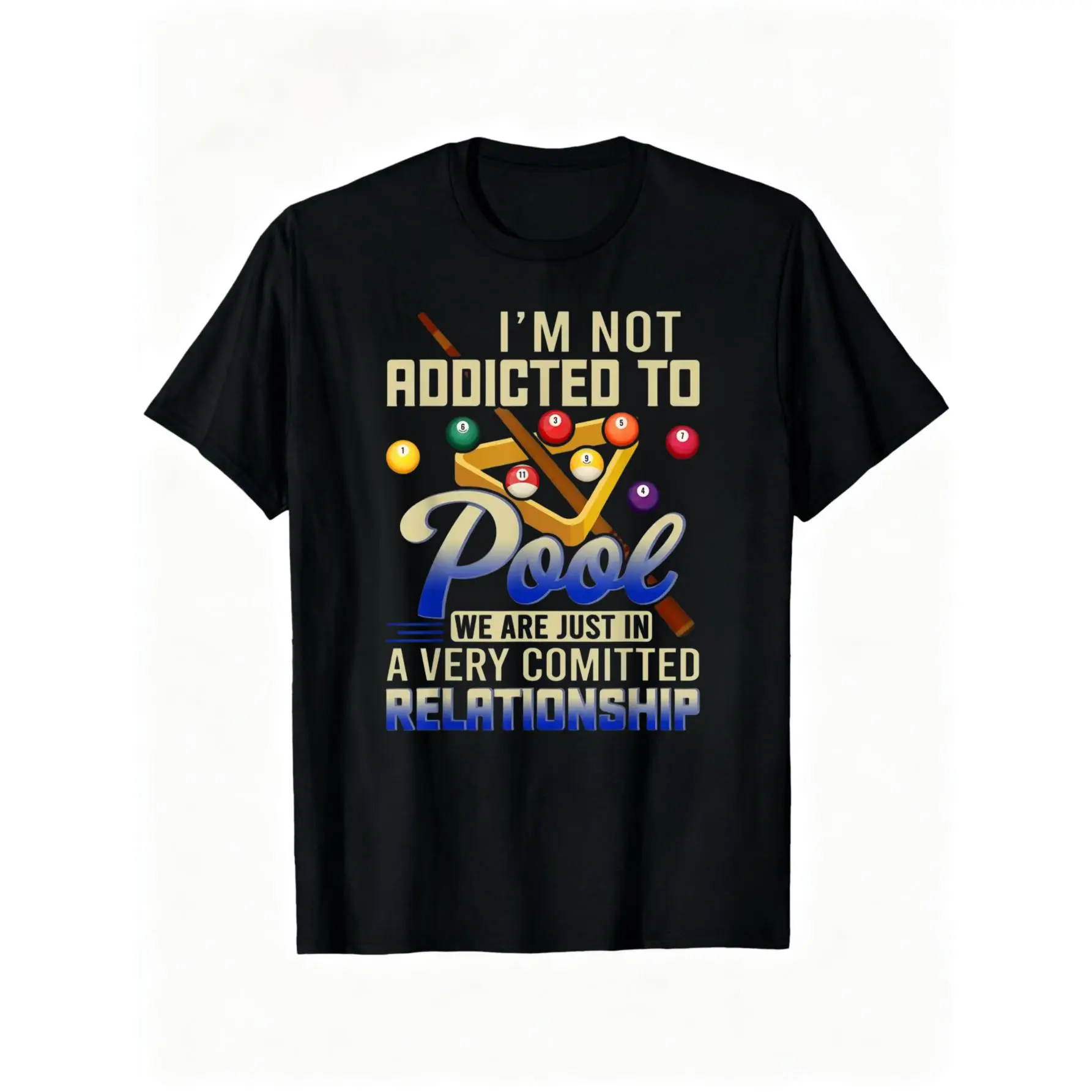 100% Cotton Pool Player Shirt 8 Ball Billiards Shooting Pool Gift T-Shirt