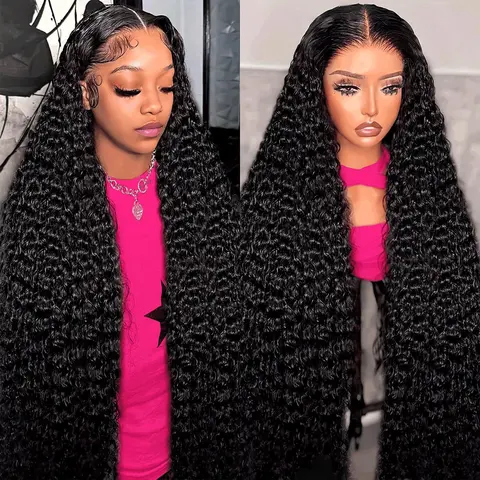 [30 in $88] Imani 200% Density Deep Wave  13x6 Lace Frontal Human Hair Wigs Curly Hair Wigs HD Transparent Lace Front Wigs Brazilian Deep Curly Pre Plucked Human Hair Wigs For Women #tiktokshopstockup #SohoChic