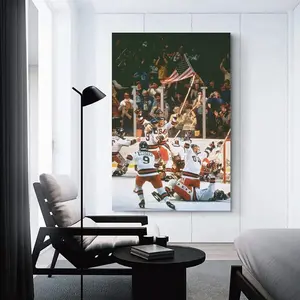 [SALE UP TO 43%] 1980 Olympic Hockey Miracle on Ice Poster, Motivational Sports Wall Art, Retro Olympic Print, Vintage Hockey Decor for Game Room or Office [UNFRAMED]