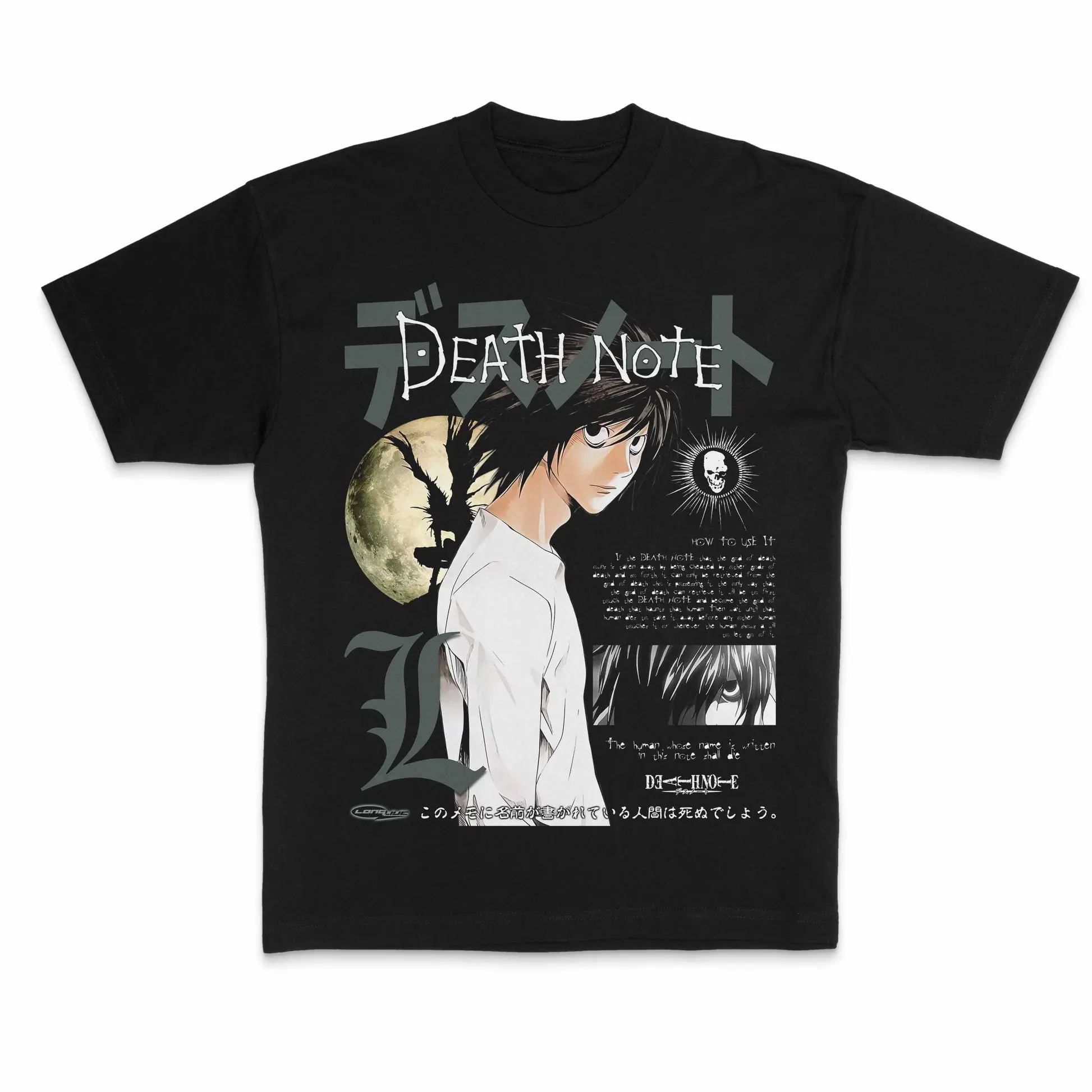 L Lawliet Anime T-Shirt, Death Note Detective Graphic Tee, Manga Fan Shirt