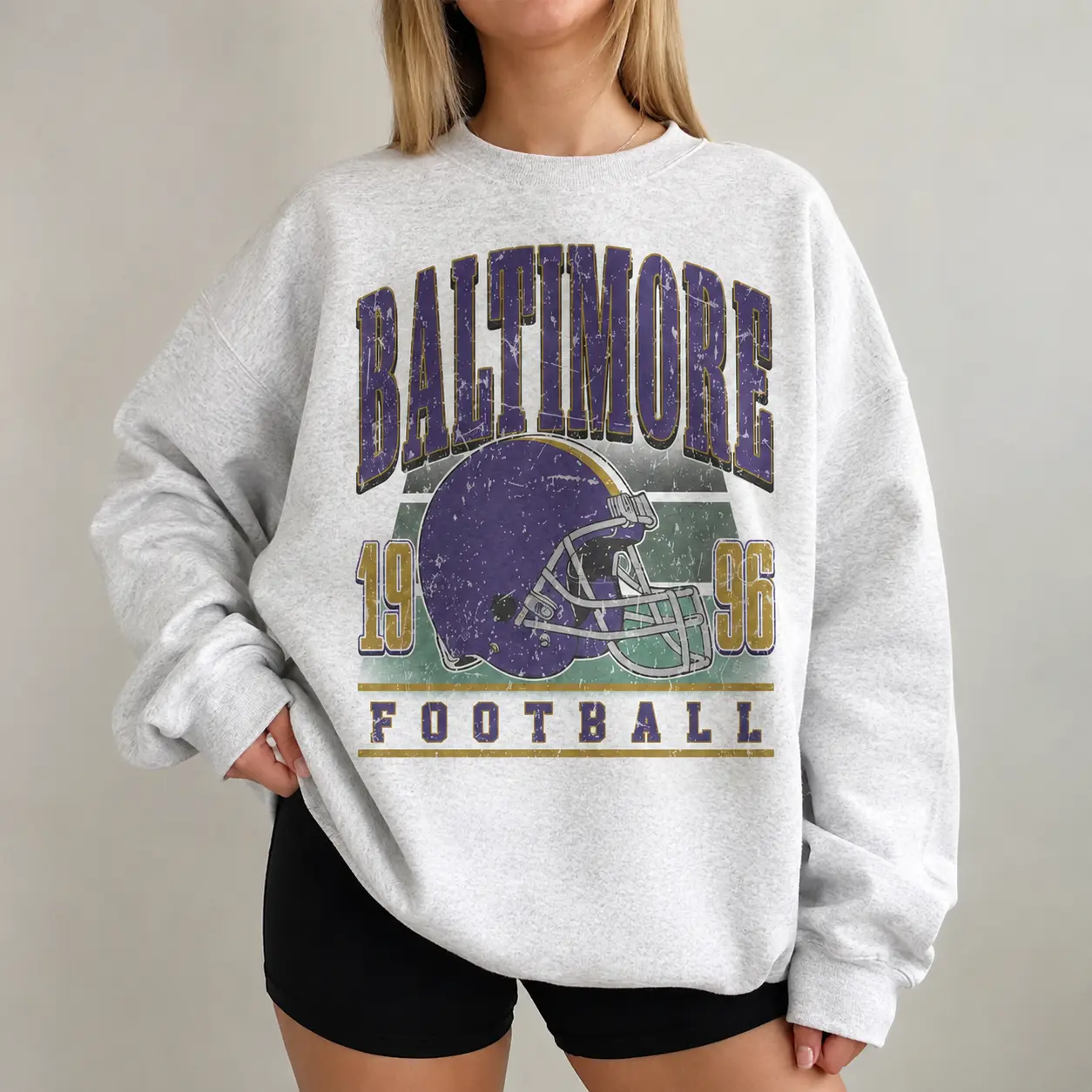 Baltimore Vintage Sweatshirt T-shirt Hoodie, 90s Football Graphic Tee, Game Day Shirt, Football Fan Gift For Her Or Him