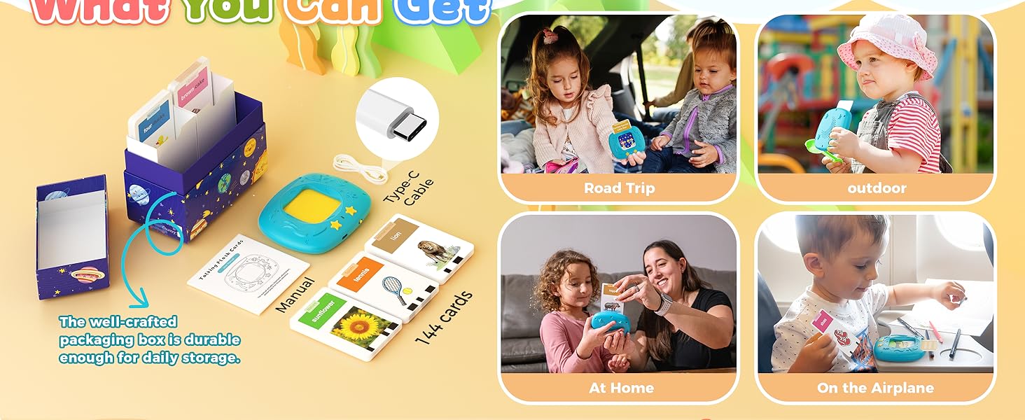 HOMESTEC Toddlers Bilingual Spanish & English Talking Flash Cards with 288 Sight Words, Speech Therapy Toys for 3 4 5 6 Years Old Boys and Girls, Learning Educational Kids Gifts (Bilingual Version))