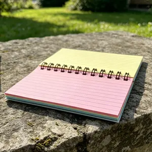 50 Spiral Notebooks, Portable Student Diary, Easy-To-Use Lined Colorful Detachable Roll Notebook Index Cards, Students, Office Use, Office Stationery