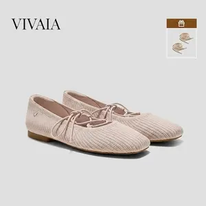 VIVAIA Women’s Square-Toe Lace-Up Mary Janes Ballet Flats, Sneaker-Level Cushioning Wide Toe Box, Herbal Arch Support Insole, Foldable & Lightweight, Blister-Free Balletcore Aesthetic (MILEY) SpringFresh
