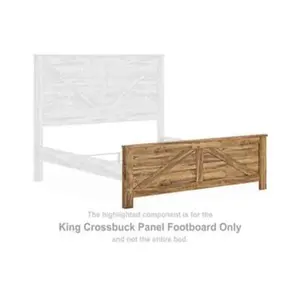 Maystonna - King Crossbuck Panel Footboard - Brown