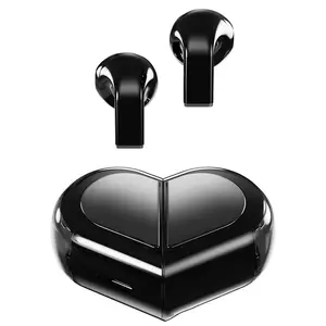 K520 Wireless Earbuds Stereo Earphones With Rotatable Love Heart Shaped Charging Case Low Latency Headphones For Phone Tablet