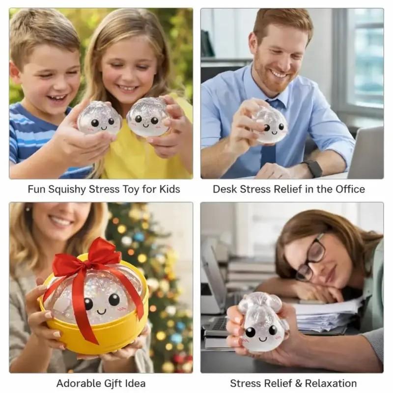 Blind box sticker set dumpling-shaped slow-rebound toy | Soft TPR material, random styles stress-relief toy—a surprise stress-reliever and a great gift for holiday exchanges