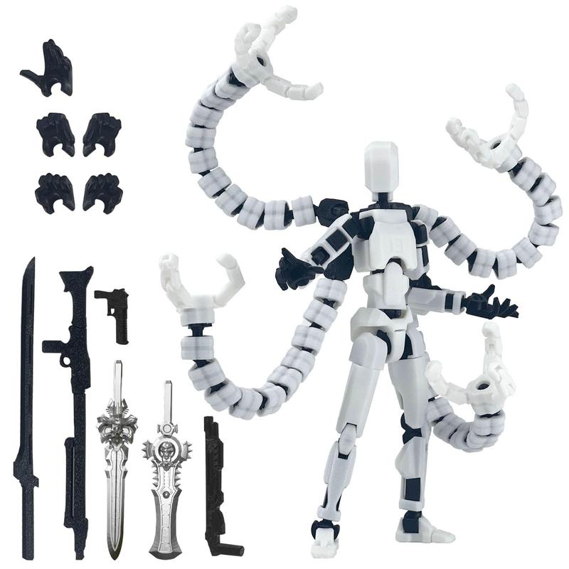 T13 Nova Action Figure 3D Printed Multi-Jointed Movable Robot 5.5 Inch Assembled Desktop Decoration for Game Enthusiasts
