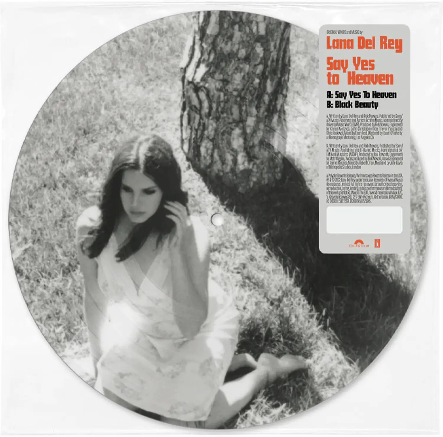 Lana Del Rey Vocal Artist - Say Yes To Heaven - Limited 7-Inch Single Vinyl Record, Picture Disc, Backed With Track, Universal Canada Import, Universal Import