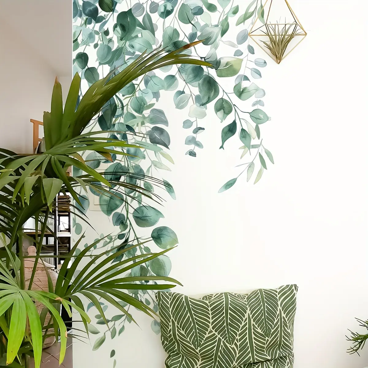 A piece of (30*50cm) green leaf vine decorative wall sticker for living room, bedroom and home background decoration Decorative Stickers M18630