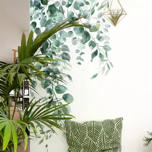 A piece of (30*50cm) green leaf vine decorative wall sticker for living room, bedroom and home background decoration M18630