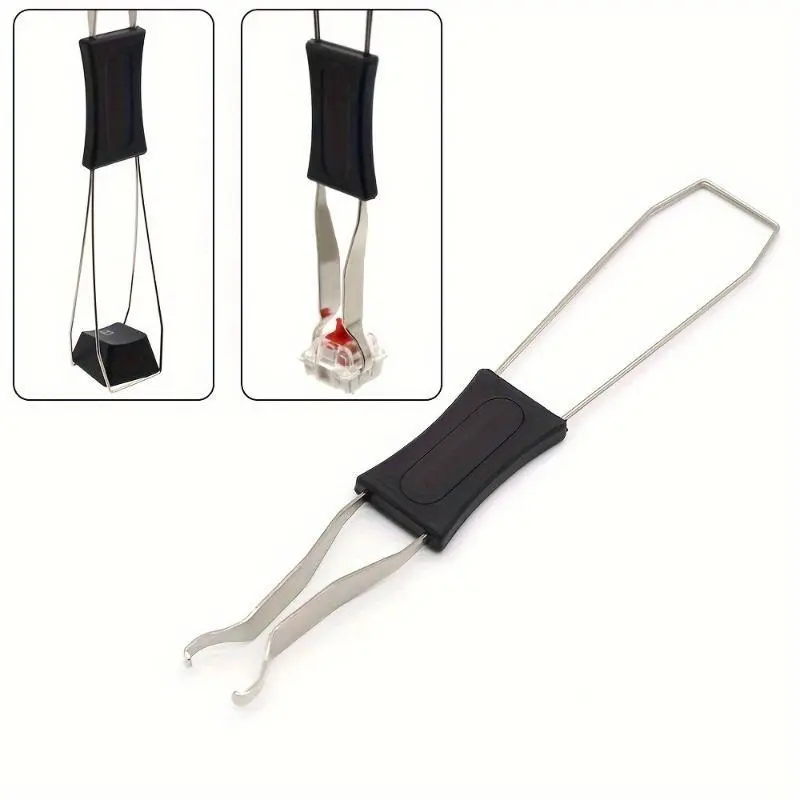 2 In 1 Keycap Puller Switch Puller Mechanical Keyboard Set Multipurpose Keyboard Puller for Mechanical Keyboards Keycap Clamp Dual-Purpose Shaft Stainless Key Stainless Steel Tool for Removing Keypad Caps