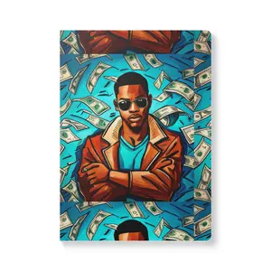 Black Men about his Money Softcover Journal (with Inside Prints)