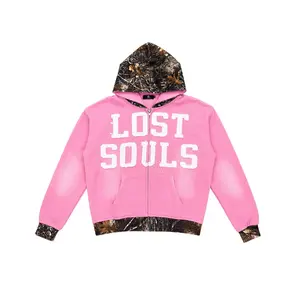 Pink Camo Being Alone Inspired Me Zip-Up