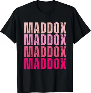 100% Cotton Personalized Name Maddox I Love Maddox Vintage T-Shirt