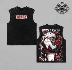 Battle Beast Graphic Apparel Collection: Heavyweight Muscle Tee, Tank Top - Vintage Streetwear, Edgy Invincible Series Warrior Fan Merch, Urban Fashion Wear