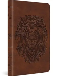 ESV Thinline Portable Bible - Compact Size, Modern Design, TruTone Technology, Royal Lion Imitation Leather Cover