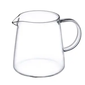 8.5oz Small Glass Pitcher for Coffee Bar and Tea Brewing | Heat Resistant Mini Glass Creamer Pitcher for Milk Cream Breastmilk Storage | Elegant Borosilicate Small Pitcher Kitchen Serving