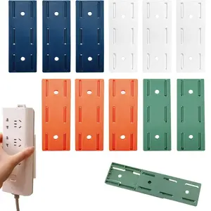 🏠 WiFi Router & Remote Control Holder | 10Pcs Slide Wall Mount | Adhesive Tissue Box Fixer | Home Organization Gadget (Plastic)