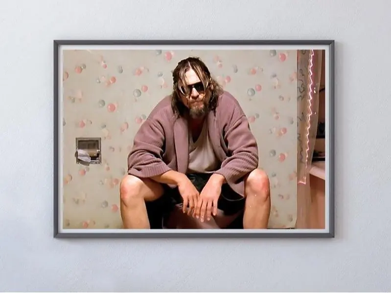 The Big Lebowski Movie Poster The Dude, Funny Bathroom Wall Art Print, Comedy Poster, Printable Art