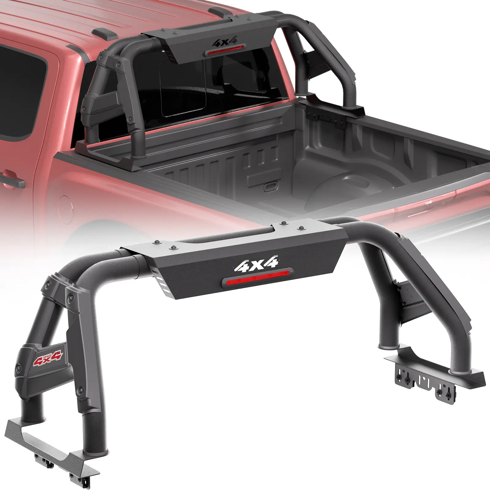 Truck Bed Roll Bar for Mid-Size & Full-Size Trucks, Extendable Cargo Chase Rack for Ford F-150 / Ranger, for Silverado & Serria 1500 / Colorado & Caynon, for Tacoma/Tundra, for Titan/Frontier