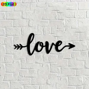 1pc Love Arrow Metal Wall Art, Romantic Love Arrow Statue Mural, Ideal Gift for Valentine's Day, Wedding, Love Decor Enthusiasts, Rust-Resistant Metal Wall Decor Wall Sculptures, Perfect for Bedroom Wall & Garden Fence, Charming Romantic Home Decor
