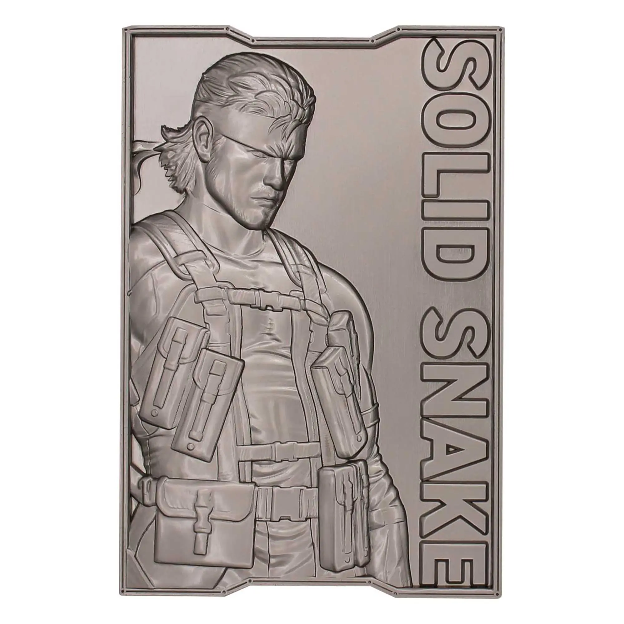 Metal Gear Solid 2 Solid Snake Limited Edition Embossed Metal Ingot, Video Game Collectibles, Gaming Memorabilia