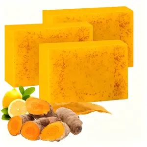 Lemon Turmeric Kojic Acid Soap, Acid Soap for Dark Spot Removal, OrganicLemon Body Care Soap, Soap Body Care Skin Repair Clear
