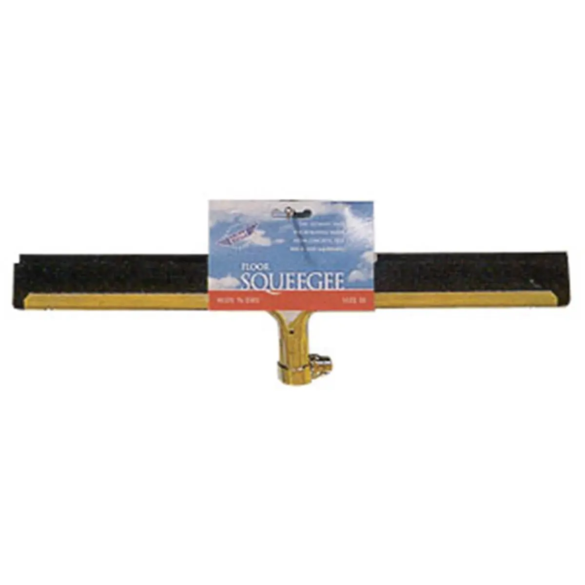 Ettore Products 22" Carded Floor Squeegee - Carded Tool with Dual Closed-Cell Foam Rubber Blade, Economical for Tile Floors, Brick, Grout, Sealant Spreader, 22 In